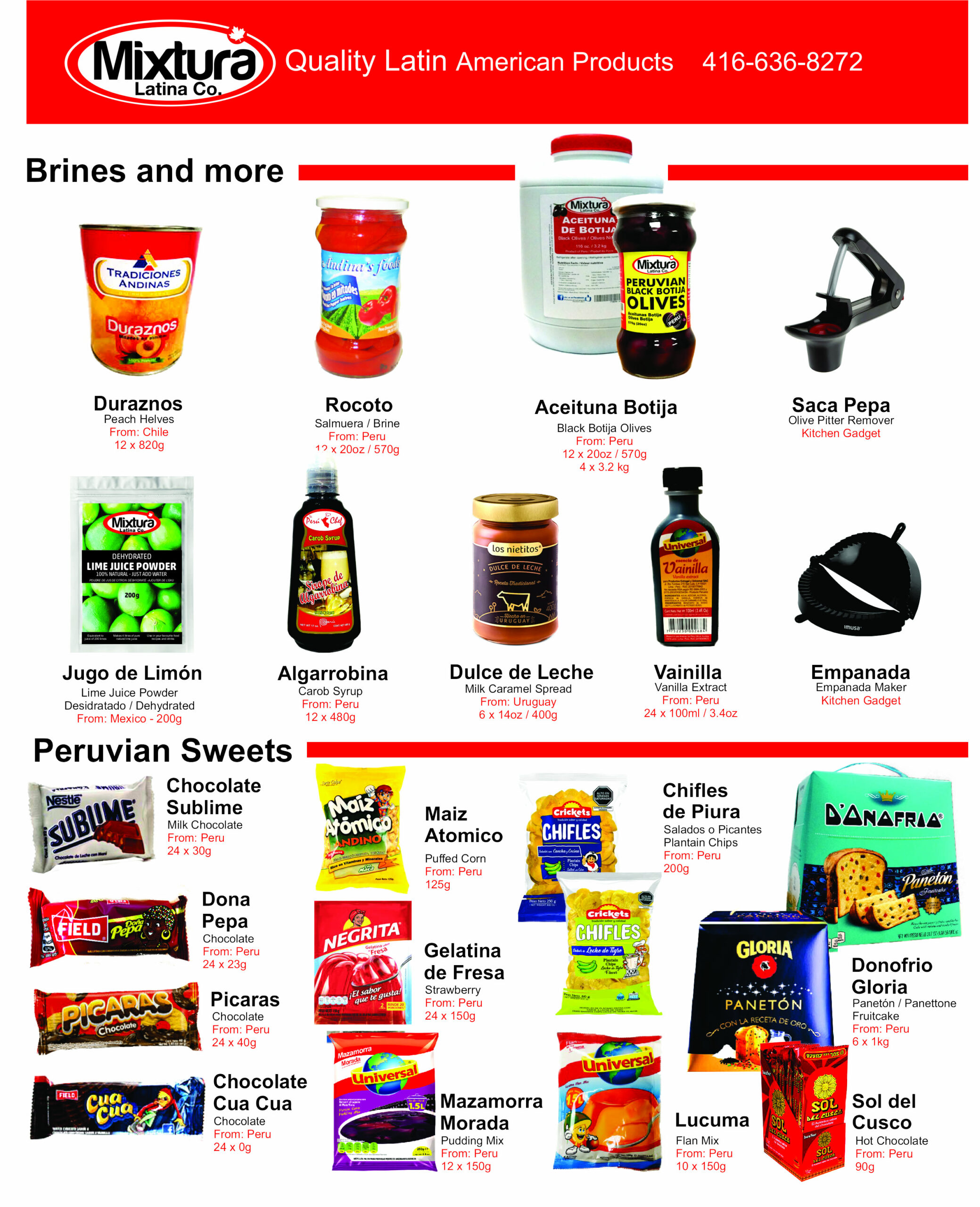 Catalogue: brines and more