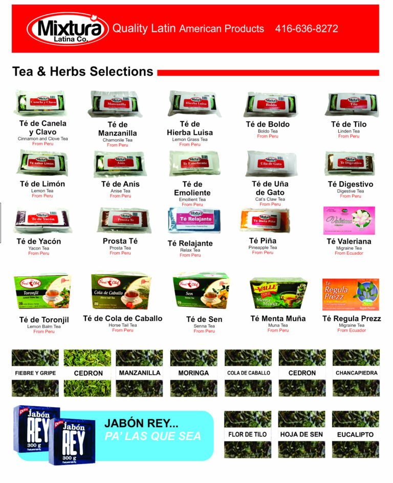 Catalogue: tea and herbs selections